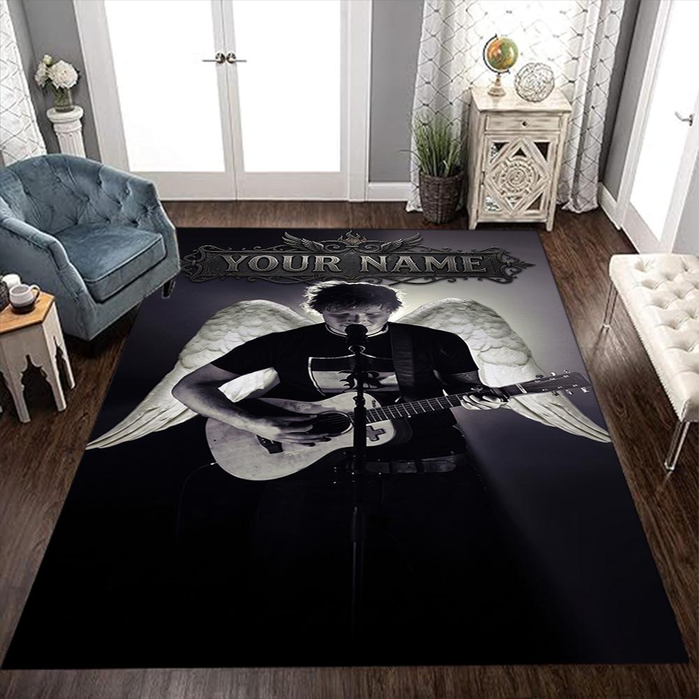 Sheeran Customized Name Floor Rug Office Rug Perfect for Balcony Foyer Entryway Playrooms Antislip Carpet Office home decor Spiritual Gift