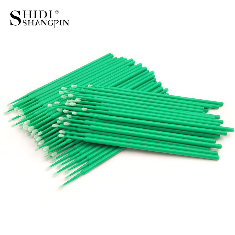 100 Pcs/Bag Durable Micro Cleaner Eyelash Extension Makeup Brushes Individual Applicators Mascara Removing Tools Swabs