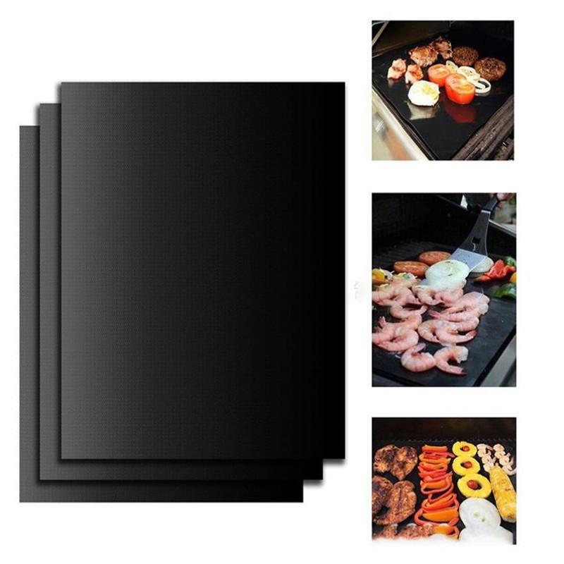 Reusable Non-stick BBQ Grill Mat Pad Baking Sheet Portable Outdoor Picnic Heat Resistant Cooking Barbecue Oven Tool 0.08mm Thick