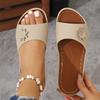 Lightweight Wedges Slippers Women Summer Flower Decor Thick Sole Sandals Platform Beach Flip Flops