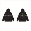 Stu Unisex Hooded Zip-Up Sweatshirt With Letter Print Fleece-Lined Oversized Fit Winter Casual Wear