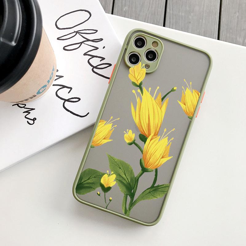 Flower Sunflower Chrysanthemum Phone Case For iPhone 16 15 12 11 13 14 Pro Max XS XR X 15 14 7 8 Plus SE2 Shockproof Back Cover