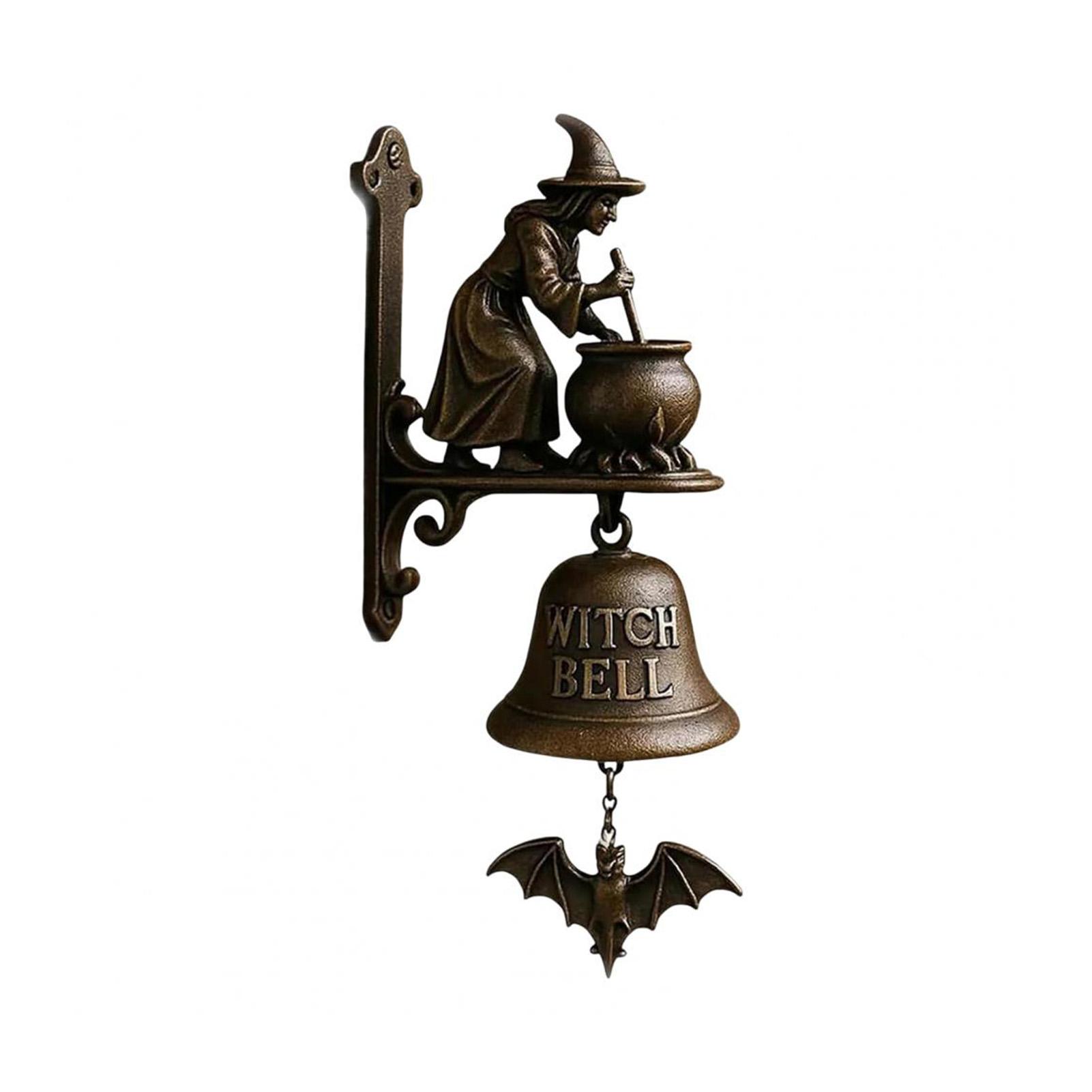 

Retro Metal Bell For Halloween Door Decoration Loud Ringtone And Antiques Copper Coating Witch Bell