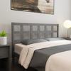 Headboard Gray 156 X 4 X 100 Cm Solid Pine Wood