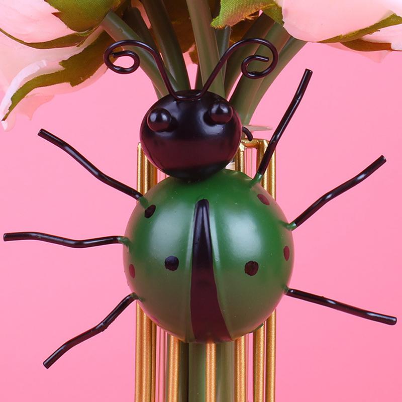 

Милые украшения для заднего двора в деревенском стиле, настенное искусство, декор для сада, металлические божьи коровки 3D зелёный