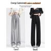 Petite Wide-Leg High Waist Knit Pants for Women - Spring & Autumn Casual Wear