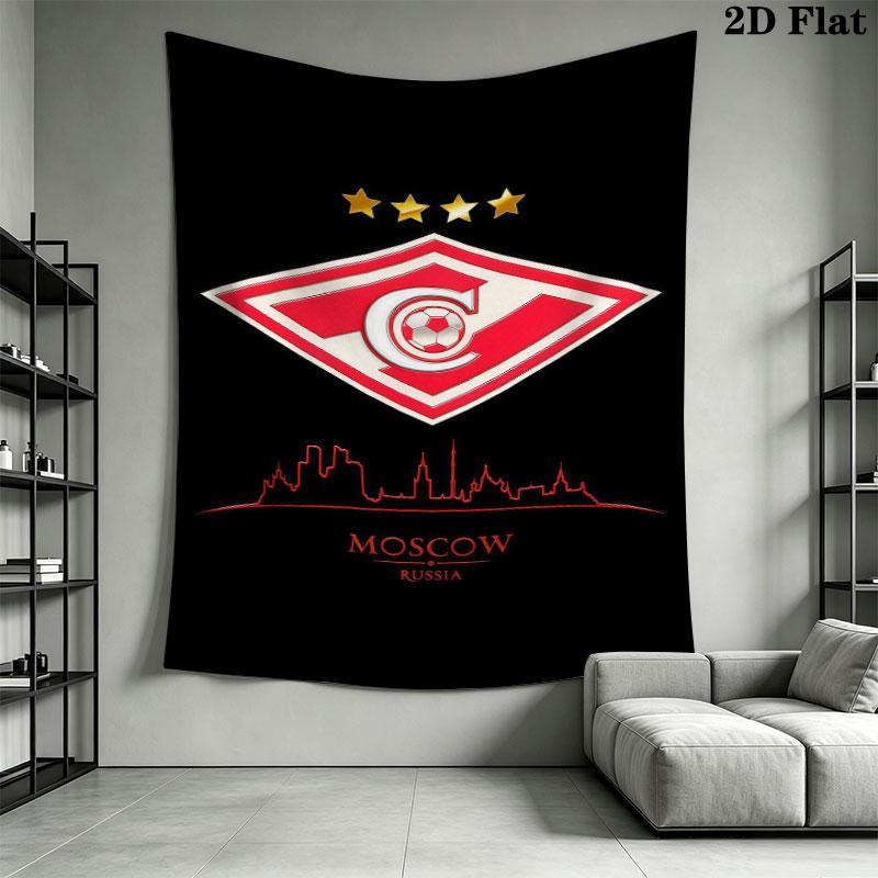 Spartak Moscow Clash Wall Hanging Printed Fabric Blanket Decorative Tapestries for Bedroom Living Room Home Decor