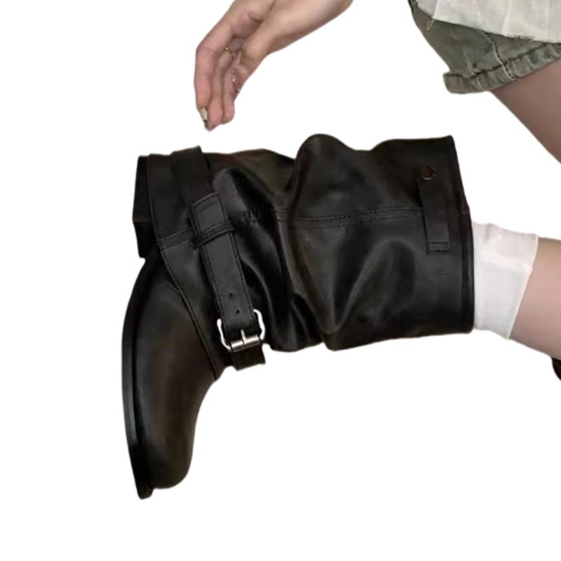 Women Ankle Boots Suede Designer Shoes New Casual Winter Heeled Boots 2025 Winter Cozy Luxury Motorcycle Botas De Mujer