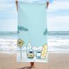 Beach Towel with Humorous Shark Art Pattern Made of Quick Drying Soft Ultra-fine Fiber Swimming Pool Days, and Camping Towels