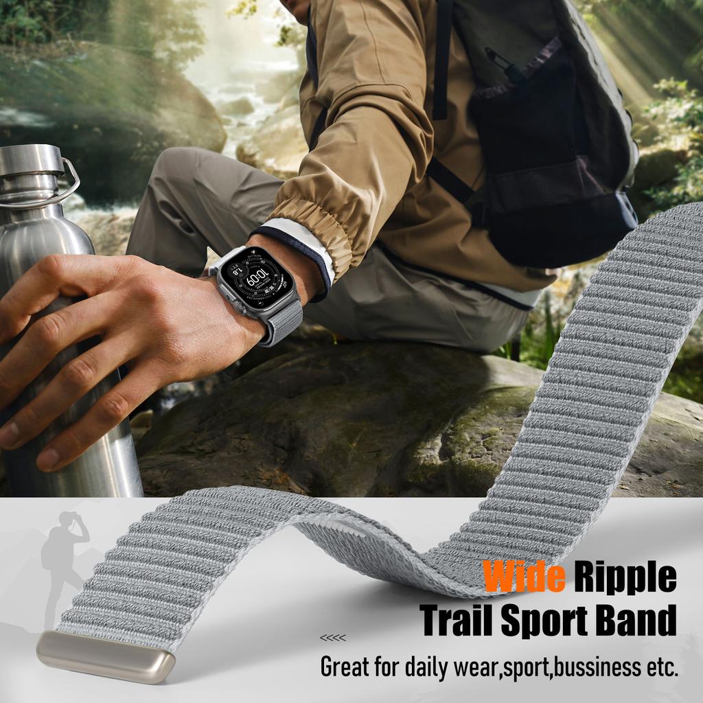 Strap for Apple Watch Ultra 3 Bands Iwatch 49mm 44mm 40mm 42mm 46mm 41mm 45mm Nylon Loop Correa Bracelet Series 10 9 8 7 2 Se 11
