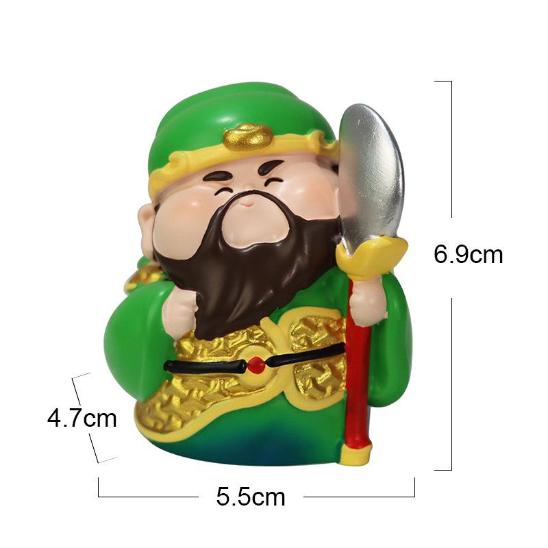 Resin Desktop Ornaments: God of Wealth Guan Yu Figurines - Creative Blind Box & Custom Decorative Pieces