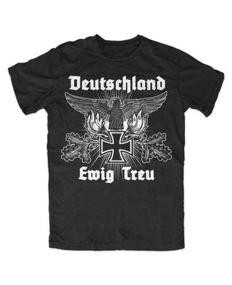 T-Shirt Deutscher Adler Ewige Treue 3 Deutschland , Treue , Premium Baumwolle Kurzarm O-Ausschnitt Herren T-Shirt Neu S-3XL