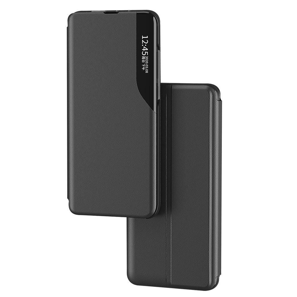 For Samsung Galaxy A54 5G Telefondeksel Klarvisningsvindu Ripesikkert Flip Lær Telefondeksel med Støtte