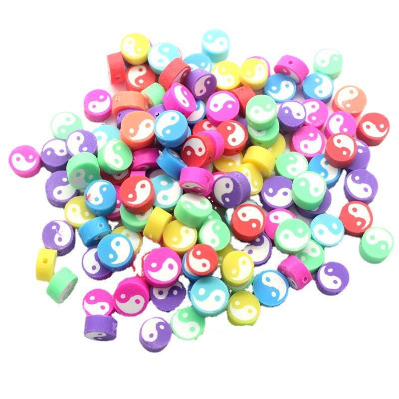 Soft Pottery Pieces Beaded Diy Mobile Phone Chain Accessories Loose Beads Smiley Face Letters Animal Fruit Mixed Soft Pottery