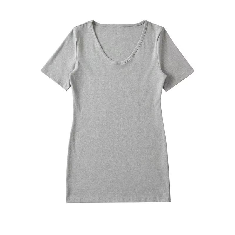 

Fashion Style 2023 Summer New Arrival Women s Clothing Stylish Casual Loose Easiest for Match Short Sleeved T-shirt Dress Skirt Gray M