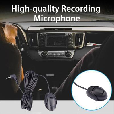 Car Audio 3.5mm Microphone for Bluetooth-Compatible Head Units GPS DVD HiFi Sound Clear Quality Low Noise Adjustable Microphone
