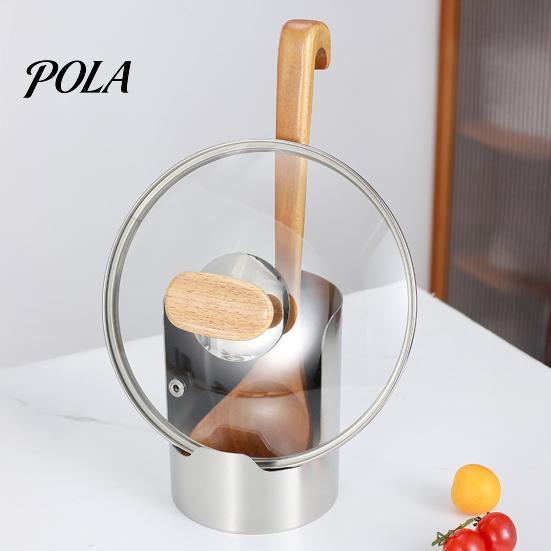 Vertical Kitchen Rack Utensil Holder, Heavy Duty Stainless Steel Storage Rack, Space-Saving Organizer, for Pot Lids Ladles Spatulas Cutting
