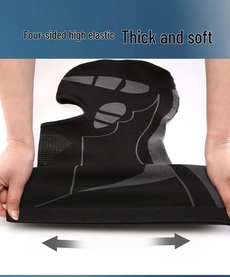 Zimowa wiatroodporna maska na twarz i komin rowerowy: Ciepłe, Grube, Oddychające, Odporne na Zimno do Narciarstwa i Aktywności na Świeżym Powietrzu