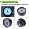 Oil Temp Temperature Gauge Meter Kit Black Engine Temp Gauge 2.5" 60mm Light Blue 50Degrees Celsius-150Degrees Celsius