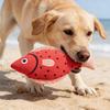 Plush Pet Chew Toy Squeaky Fish Interactive Cat Kicker Toy Soft Stuffed Animals Teething Toy for Indoor Dogs Cats And Kittens