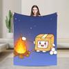 Foxy Boxy and Rocky Lankybox Blanket Soft Warm Novelty Plush Throw Blanket For Couch Bed Camping Flannel Bedspread Bed Cover