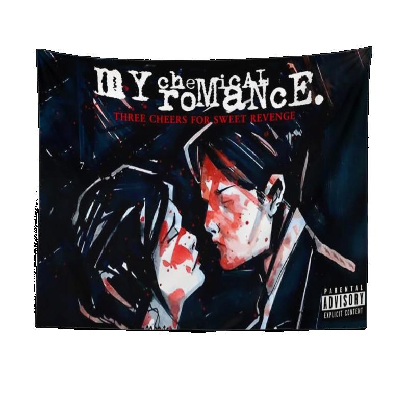 1 Item My Chemical Romance Tapestry Banner Polyester Peach Leather Wall Hanging Room Bar Party Woven Decoration Poster