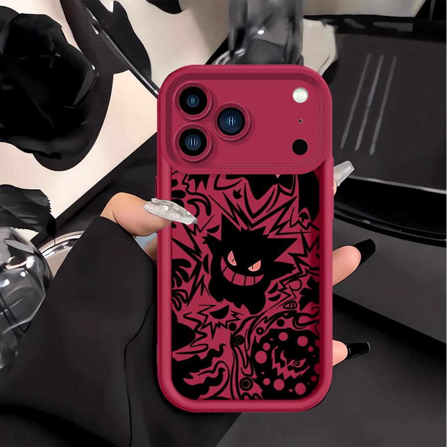 Funny Pokemon Gengar Phone Cover Case for Apple iPhone 17 Pro Max 16 XR 13 Mini 11 Air 16e 14 Plus 15 12 XS