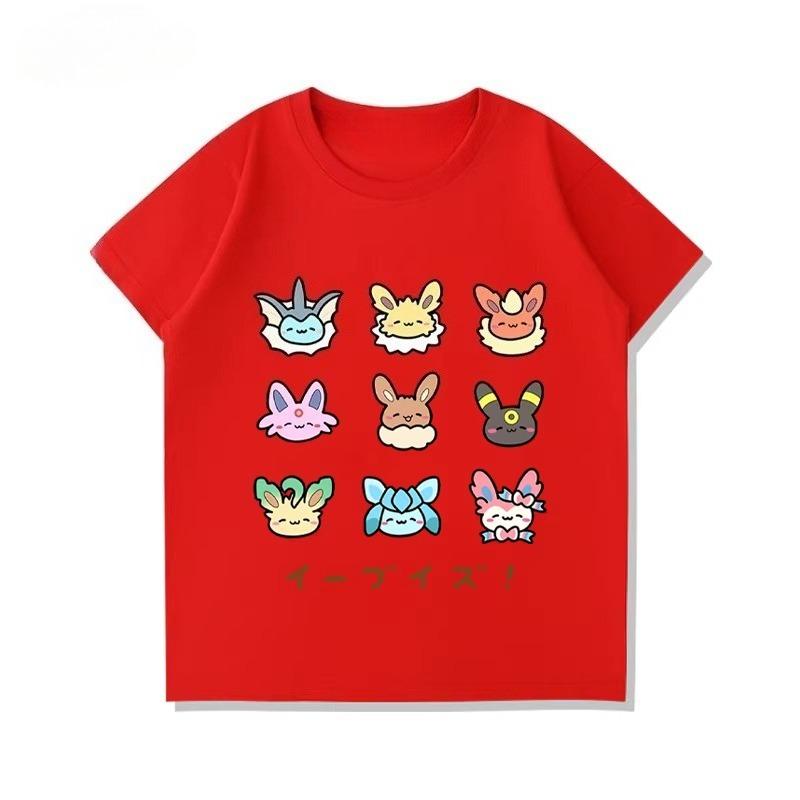 Printing Tshirt Child Boys Summer Crewneck Tops Loose Pure Cotton Tees Kids Cute Print T-shirt Baby Clothes Thin Short Sleeve