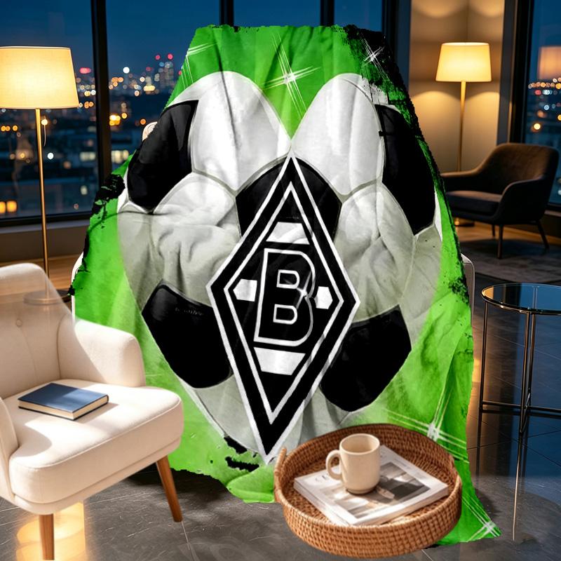 Borussia Monchengladbach Print Blanket - Soft & Comfortable, for Bedroom, Travel, Sofa, Home Decoration - Birthday Christmas Gift for Friend