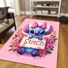 1pc Cute Stitch Pattern Area Rug Soft Flannel Floor Mat for Living Room,Office,Bedroom and Carpet,Sofa Coffee Table Floor Mat