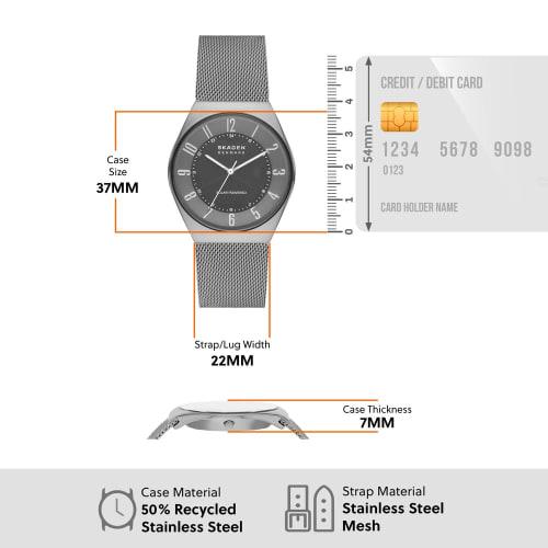 Skagen Grenen Green Solar Powered Watch SKW6836 Men's Gray