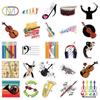 100-Piece Set of Orchestra Musical Instrument Stickers: Creative Stationery, Water Cup, Luggage, Notebook Decor, Waterproof Graffiti Decals