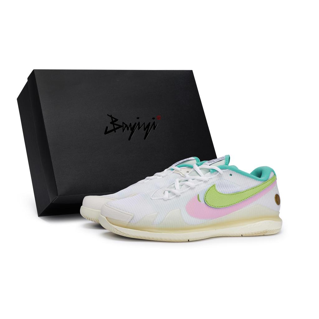 Nike Air Zoom Vapor Pro Slip Resistant Abrasion Resistant Low top Tennis Shoes Unisex White Pink Green HM3705-141(Team80-SBOX)