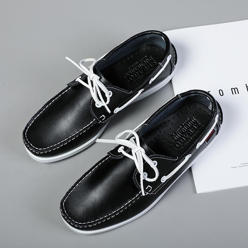 Fashion Fashion Men Comfort Loafers Shoes Outdoor Board Soft Sole Casual Leather Shoes Men Non-slip Sneakers Party Daily Shoes Man Flats