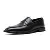 big size men casual business wedding formal dress shoes slip-on driving shoe black brown summer loafers original leather sneaker