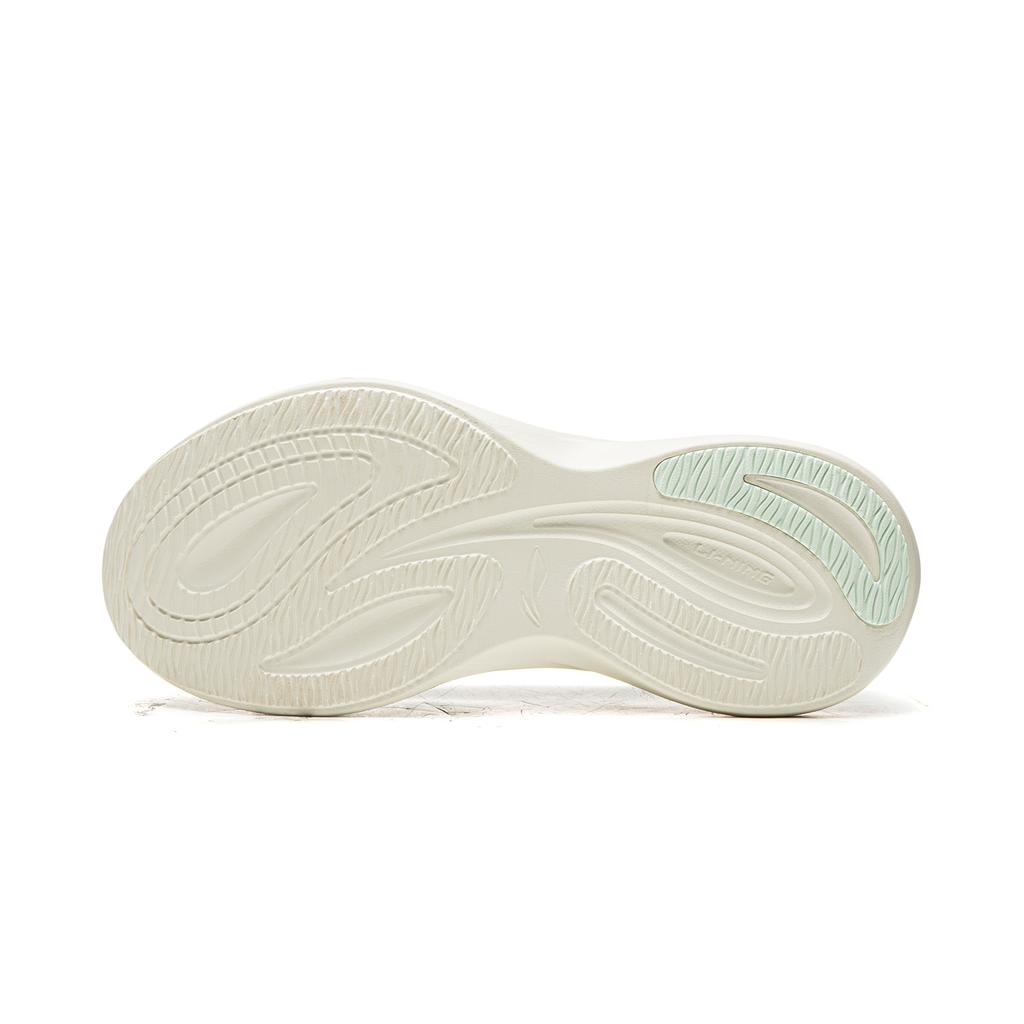 Li Ning Ling Bo V3 Dicke Sohle Höhensteigernd Vielseitig Weich Rückprall Laufschuhe Damen Sneaker Weiß Grün ARSW112-4