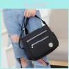Fashionable Nylon Crossbody Bag Women's Small Square Bag Waterproof Shoulder Bag Middle-aged Street Trend Dark Blue Black