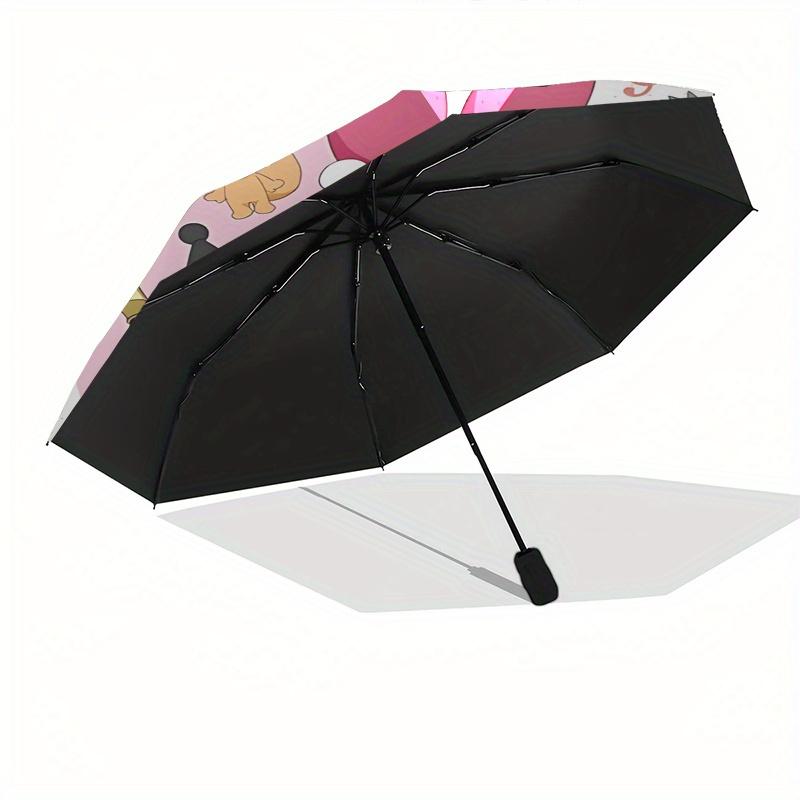 My Melody, Characters Automatic Opening and Closing Parasol Compact Travel Umbrella with 8 Ribs for Women and Men Ideal Birthday/Christmas G