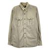 RRL Khaki cotton military long-sleeved shirt tops M khakiUsed