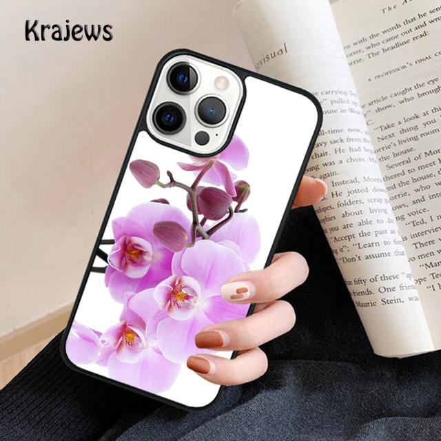 Orchid Flowers Colorful Soft Phone Case For iPhone 17 Air 16 15 14 Max Plus 11 12 13 Pro Max Phone Cover Fundas