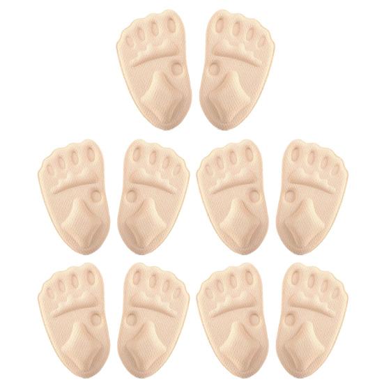 3/5 Pairs Foot Cushions for High Heels Gel Metatarsal Pads with Non-Slip Grip Pain Relief Inserts for Dress Shoes Pumps Sweat-Absorbent Foam Inserts