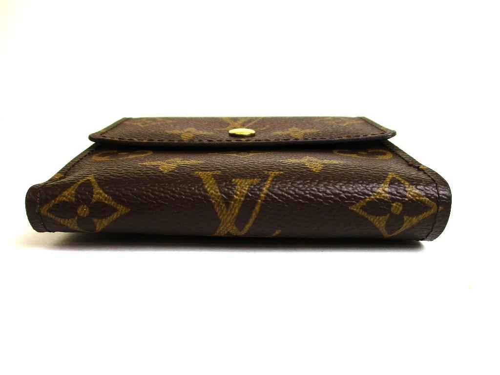 Authentic LOUIS VUITTON Monogram Brown Leather Bifold Wallet Compact Wallet #b124  Open Box