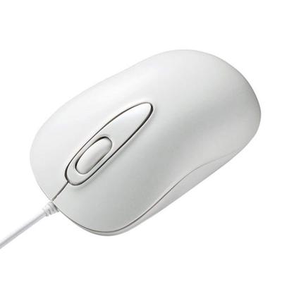 SANWA SUPPLY Wired Laser 3 Mouse, Buttons, Medium, White, MA-LS176W