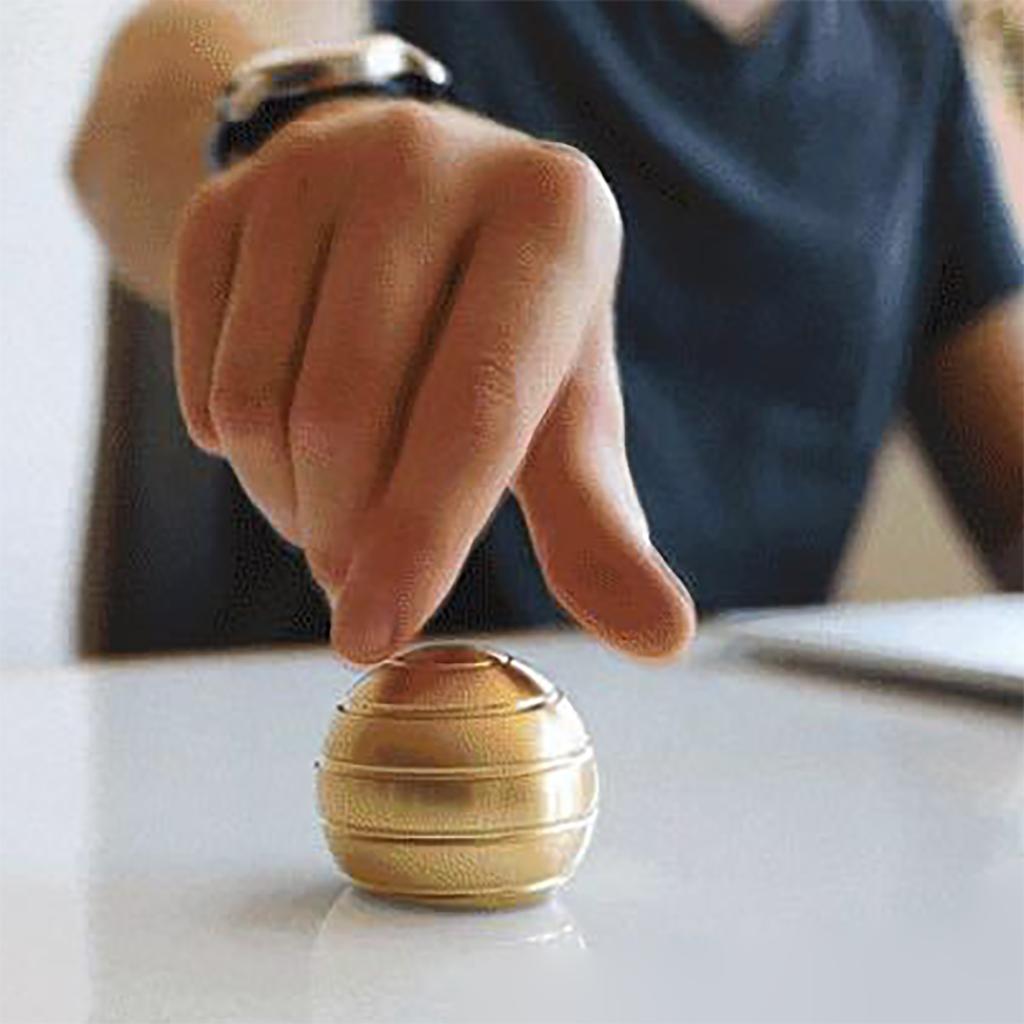 Colorful Rotating Tabletop Ball, Fingertip Top Toy, Round Ball, Leisure Stress Relief Toy, Office Gold, Dazzling Colors