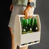 Coffret en Bois - Creative Deco - Porte-Bouteilles - 6 Bières - 24 x 16 x 30 cm - Beige