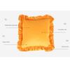 17.7In/19.7in Pillowcase Square Ruffled Pillow Sham Velvet Wrinkle Resistant Zippered Sofa Bedroom Decoration