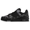 Trainer Abrasion Resistant Breathable Low Top Skateboard Shoes Unisex Black 1ACPSF