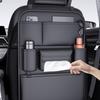 Luxury Faux Leather Car Seat Organizer Large Capacity Multi Pockets Universal Fit Vehicle Interior Travel Accessories Black
