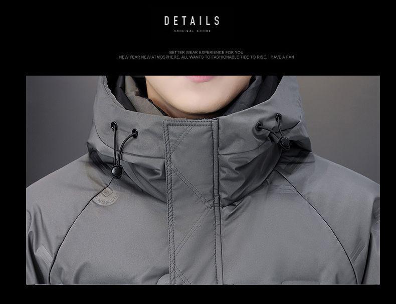 Men's Hooded Winter Down Jacket - Thick, Warm, and Fashionable