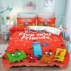 Süße Numberblocks Bettwäsche-Set 3-teilig Bettbezug mit Zahlen-Cartoon-Druck Mikrofaser Bettdeckenbezug für Kinderzimmer